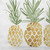 26" x 26" Yellow and Green Pineapples Square Throw Pillow - IMAGE 3