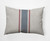 14" x 20" Ivory and Red Grain Sack Outdoor Throw Pillow - IMAGE 1