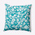 18" x 18" Green and White Evelyn Floral Throw Pillow - IMAGE 1