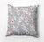 18" x 18" Gray and Red Valentines Floral Outdoor Throw Pillow - IMAGE 1