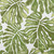 26" x 26" Green and White Palm Leaves Square Throw Pillow - IMAGE 3