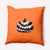 16" x 16" Orange and Black Pumpkin Single Outdoor Throw Pillow - IMAGE 1