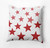 20" x 20" Red and White Just Stars Throw Pillow - IMAGE 1