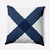 26" x 26" White and Blue Marks The Spot Throw Pillow - IMAGE 1