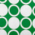 20" x 20" Green and White Small Mod Circles Throw Pillow - IMAGE 3