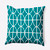 26" x 26" Blue and White Ovals and Stripes Throw Pillow - IMAGE 1