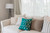 26" x 26" Blue and White Ovals and Stripes Throw Pillow - IMAGE 2