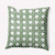 20" x 20" Green and White Rattan Geometric Throw Pillow - IMAGE 1