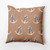 20" x 20" Brown and White Anchor Whimsy Square Outdoor Throw Pillow - IMAGE 1