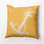 16" x 16" Yellow and White Anchor Outdoor Throw Pillow - IMAGE 1