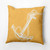 18" x 18" Yellow and White Anchor Outdoor Throw Pillow - IMAGE 1