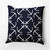 18" x 18" Blue and White Anchors Up Outdoor Throw Pillow - IMAGE 1