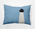 14" x 20" Blue and White Light House Rectangular Outdoor Throw Pillow - IMAGE 1