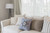18" x 18" Blue Ship Wheel Square Throw Pillow - IMAGE 2