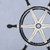 18" x 18" Blue Ship Wheel Square Throw Pillow - IMAGE 3