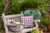 16" x 16" Purple and White Button Up Square Outdoor Throw Pillow - IMAGE 2
