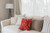 16" x 16" Red and White Veranda Throw Pillow - IMAGE 2