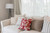 16" x 16" Red and White British Colonial Throw Pillow - IMAGE 2
