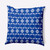 26" x 26" Blue and White Summer Picnic Throw Pillow - IMAGE 1