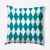 20" x 20" Blue and White Harlequin Diamond Print Throw Pillow - IMAGE 1