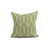 18" x 18" Green and White Ovals Go 'Round Throw Pillow - IMAGE 1
