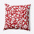 18" x 18" Red and White Evelyn Floral Throw Pillow - IMAGE 1