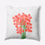 18" x 18" Orange and White Flower Bells Throw Pillow - IMAGE 1