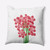 20" x 20" Red and White Flower Bells Throw Pillow - IMAGE 1