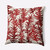 18" Red and White Spikey Leaves Throw Pillow - IMAGE 1