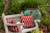 20" x 20" Red and White Watermelon Seeds Outdoor Throw Pillow - IMAGE 2