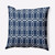 20" x 20" Blue and White O the Fun Outdoor Throw Pillow - IMAGE 1