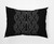 14" x 20" Black and White Dotted Focus Rectangular Outdoor Throw Pillow - IMAGE 1