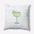 20" x 20" Blue and Green Margarita Outdoor Throw Pillow - IMAGE 1