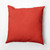 20" x 20" Tomato Orange Solid Square Throw Pillow - IMAGE 1