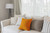 20" x 20" Celosia Orange Solid Square Throw Pillow - IMAGE 2