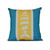 20" x 20" Blue and Yellow Puzzle Fish Throw Pillow - IMAGE 1