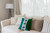 16" x 16" Green and White Fish Chips Throw Pillow - IMAGE 2