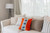 16" x 16" Orange and White Fish Chips Throw Pillow - IMAGE 2