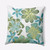 16" x 16" Green and Blue Ani Flower Outdoor Throw Pillow - IMAGE 1