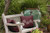 18" x 18" Red and White Leaf Print Outdoor Throw Pillow - IMAGE 2