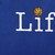 Life Outdoor Throw Pillow - 16" - Cobalt Blue and White - IMAGE 3