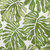 20" x 20" Green and White Palm Leaves Outdoor Throw Pillow - IMAGE 3