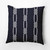 Tom Foolery Striped Outdoor Throw Pillow - 16" - Navy Blue and White - IMAGE 1