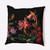 18" x 18" Black and Pink Color Me Floral Print Outdoor Throw Pillow - IMAGE 1