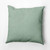 20" x 20" Green Pale Celery Square Throw Pillow - IMAGE 1