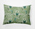 14" x 20" Green and White Rectangular Floral Outdoor Throw Pillow - IMAGE 1