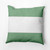 16" x 16" Green and White Wide Stripe Throw Pillow - IMAGE 1