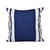 16" x 16" Blue and White Thick & Thin Stripe Throw Pillow - IMAGE 1