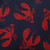 Lobsters Outdoor Throw Pillow - 20" - Navy Blue and Red - IMAGE 3