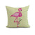 Flamingo Party Outdoor Throw Pillow - 20" - Green and Pink - IMAGE 1